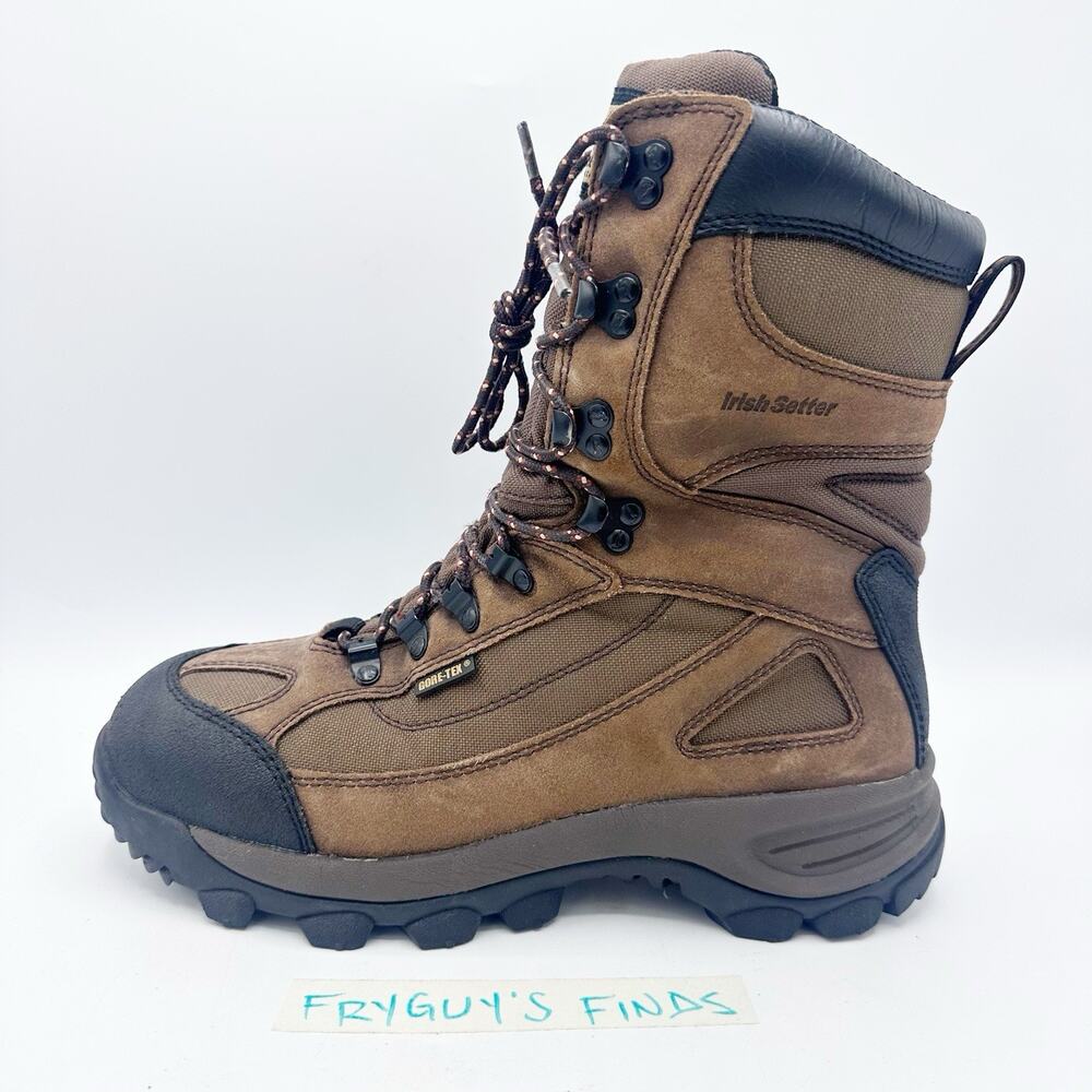Irish Setter Hunting Boots Mens 8.5D Brown Gore-Tex Thinsulate 800g Waterproof